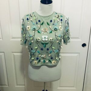 Asos crop top embellished